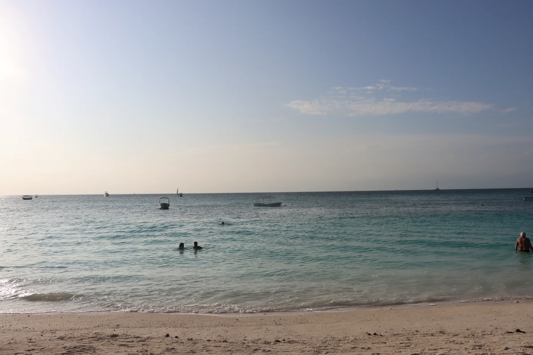 Quiet beach afternoon on Zanzibar